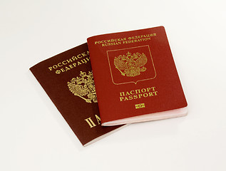 Image showing Two passports of Russian Federation.