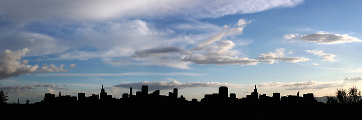 Image showing City silhouette (panorama)