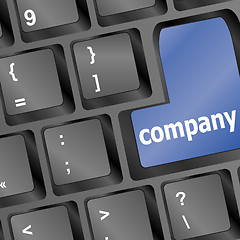 Image showing keyboard buttons company key - business concept