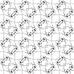 Image showing Mono black wallpaper with seamless repeating pattern background