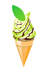 Image showing Minty ice-cream