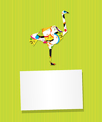 Image showing Ostrich card