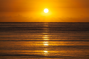 Image showing  Sunrise over Sea Horizon