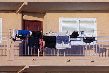 Image showing Laundry Drying in the Balcony