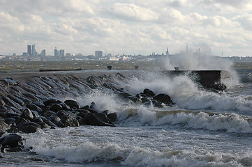 Image showing Storm on sea