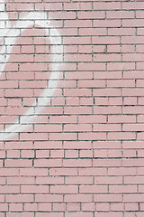 Image showing pink painted brick wall