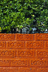 Image showing pink painted brick wall