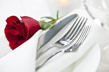 Image showing Romantic dinner setting