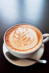 Image showing Coffee with foam art