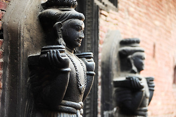 Image showing Ancient buddha sculpture in Nepal