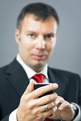 Image showing business man mobile phone