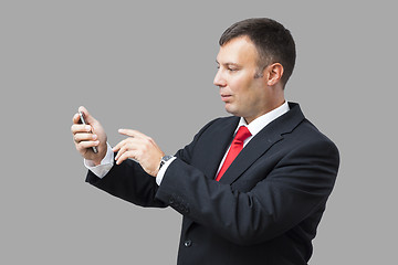 Image showing business man mobile phone