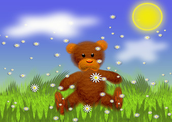 Image showing Illustration of a Toy Bear