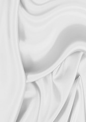 Image showing Smooth elegant white silk