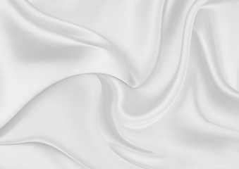 Image showing Smooth elegant white silk