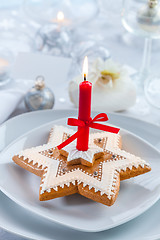 Image showing Christmas gingerbread candle