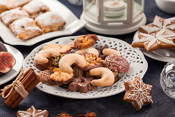 Image showing Assortment of Christmas cookies