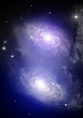 Image showing galaxy in a free space