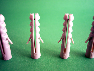 Image showing four pegs