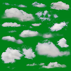 Image showing White clouds isolated