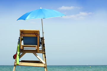 Image showing lifeguard off duty, tower observation