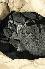 Image showing Natural charcoal in paper envelope