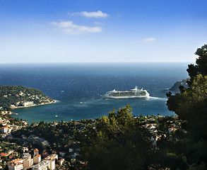 Image showing Monaco and Monte Carlo. Big cruise ship