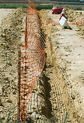 Image showing Excavated channel for tube