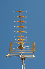 Image showing Antenna on a blue sky