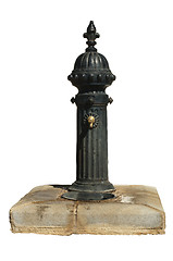 Image showing Retro metal fountain with ornaments