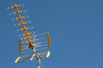 Image showing Antenna on a blue sky