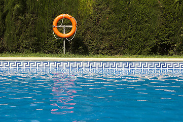 Image showing Buoy and swimming pool