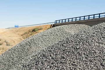 Image showing Asphalt and asphalting the road