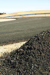 Image showing Asphalt and asphalting the road