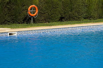 Image showing Buoy and swimming pool