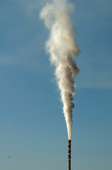 Image showing Chimney of a factory for olive