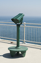 Image showing Green tourist telescope