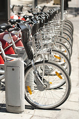 Image showing Parking for bikes