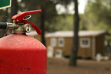 Image showing Fire extinguisher and mobile homes