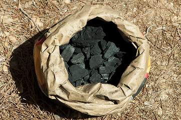 Image showing Natural charcoal in paper envelope