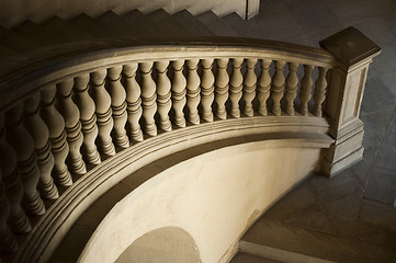 Image showing Ancient Castle curved stairs