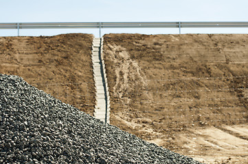 Image showing Asphalt and asphalting the road