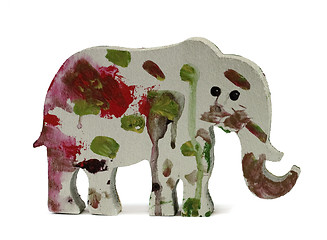 Image showing Colorful elephant