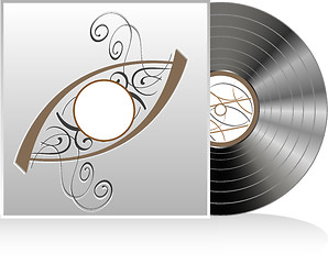 Image showing Vector illustration of retro vintage vinyl record