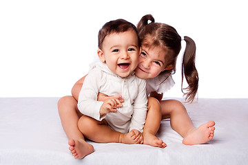 Image showing Happy brother and sister