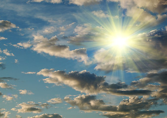 Image showing clouds and sun