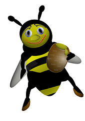 Image showing Honey and bee