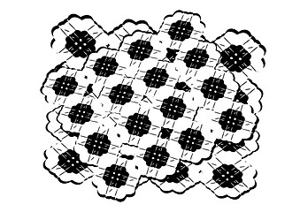 Image showing black and white ornate
