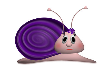 Image showing Cartoon Snail