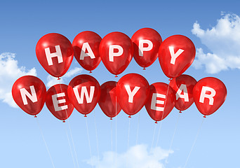 Image showing happy new year balloons